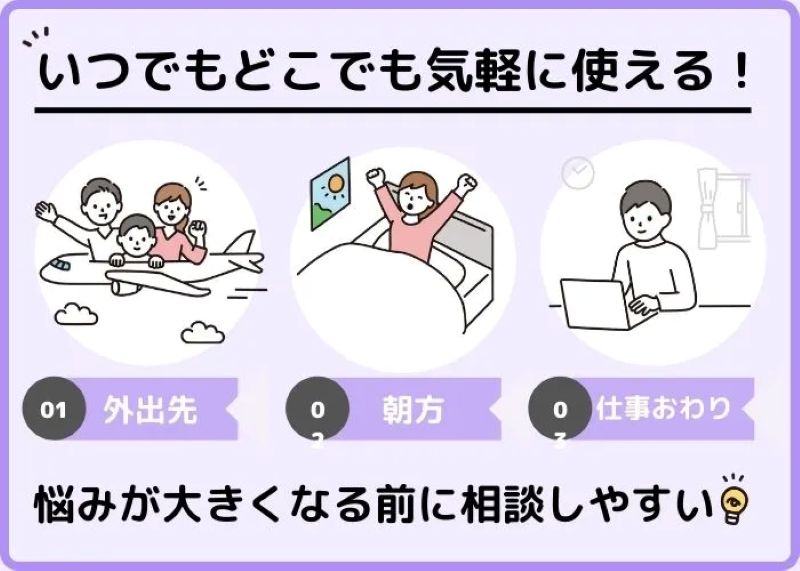 いつでもどこでも気軽に使える