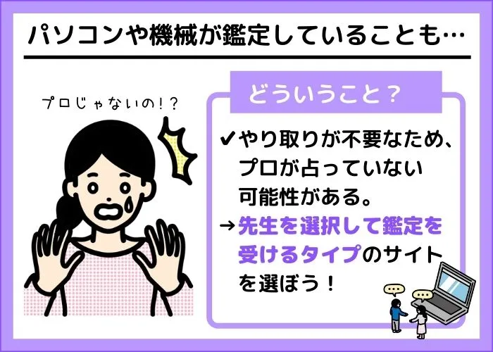 、機械が占い結果を出していることも